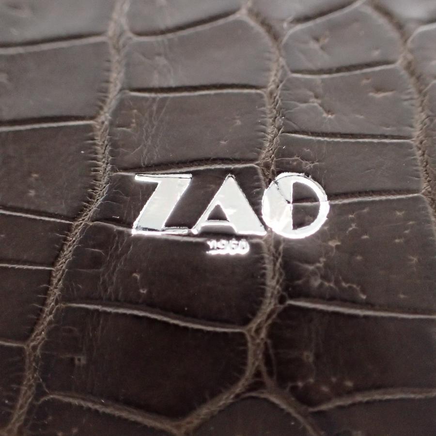 美品 ZAO ザオー マットスモールクロコ ポロサス 名刺入れ / カード