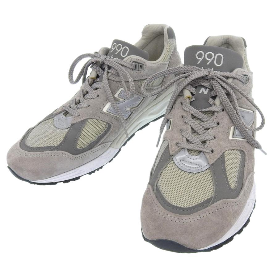 New Balance 美品 ニューバランス スニーカー シューズ メンズ グレー 