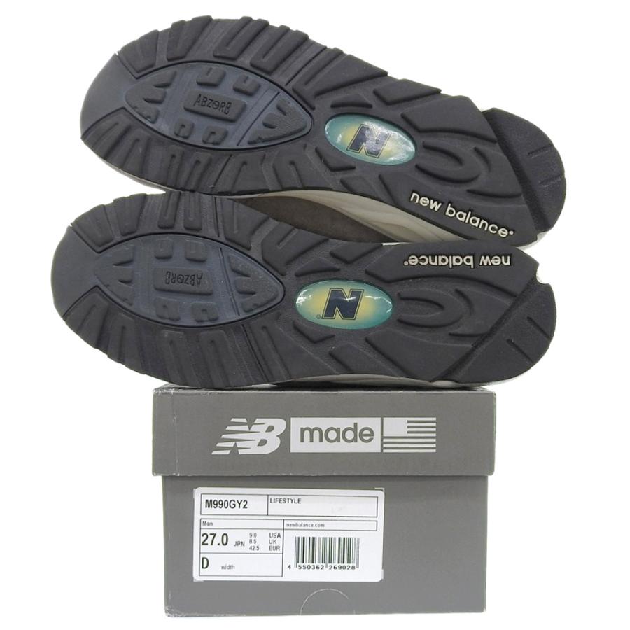 New Balance 美品 ニューバランス スニーカー シューズ メンズ グレー 