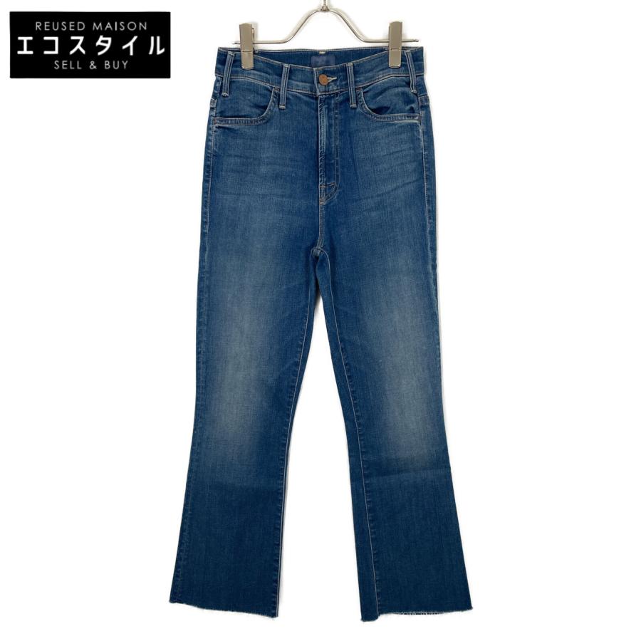 mother マザー ブルー フレアカットオフデニムパンツ 25 ボトムス  