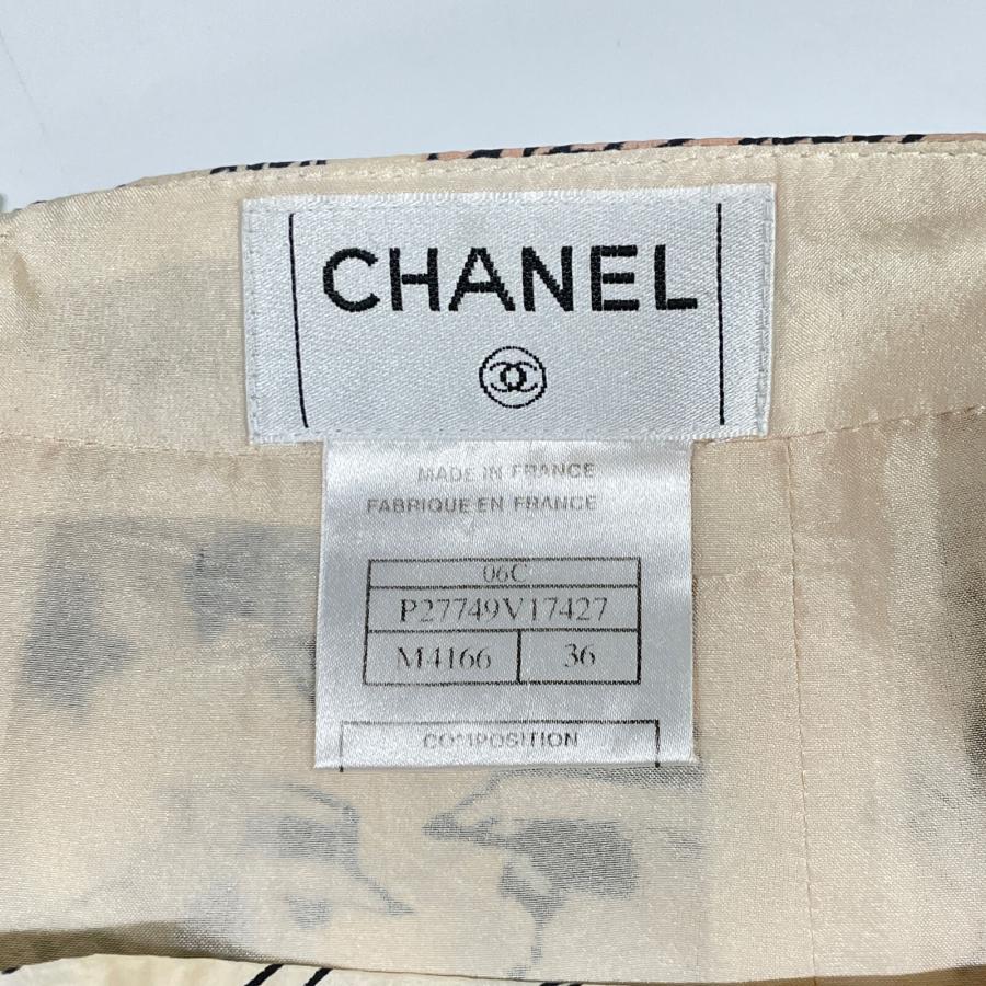 CHANEL 美品/ シャネル 06C P27749V17427 アイコンプリント シルク  