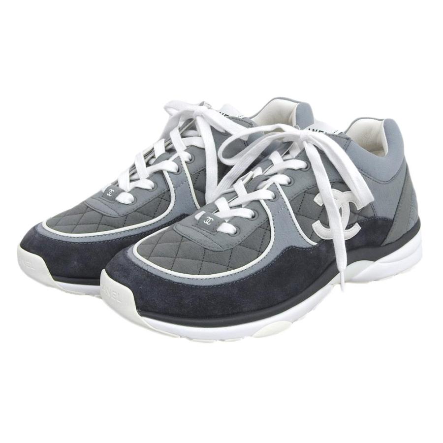 CHANEL（シャネル） 新品同様 ココマーク スエード スニーカー メンズ