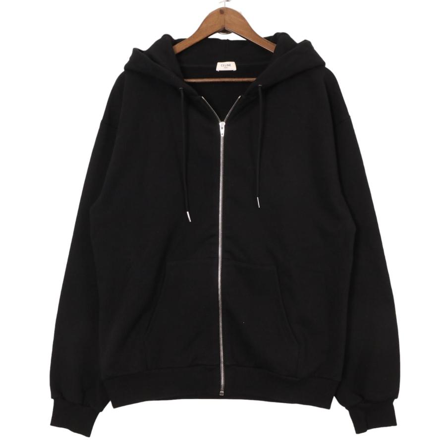 CELINE（セリーヌ） 2Y497670Q ブラック ジップアップ ルーズフーディ 