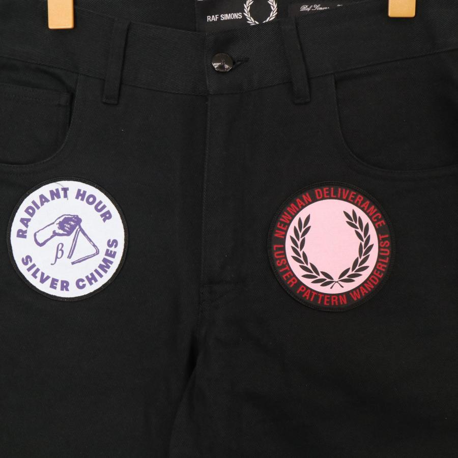 FRED PERRY フレッドペリー ×ラフシモンズ ST3117 ブラック パッチド 
