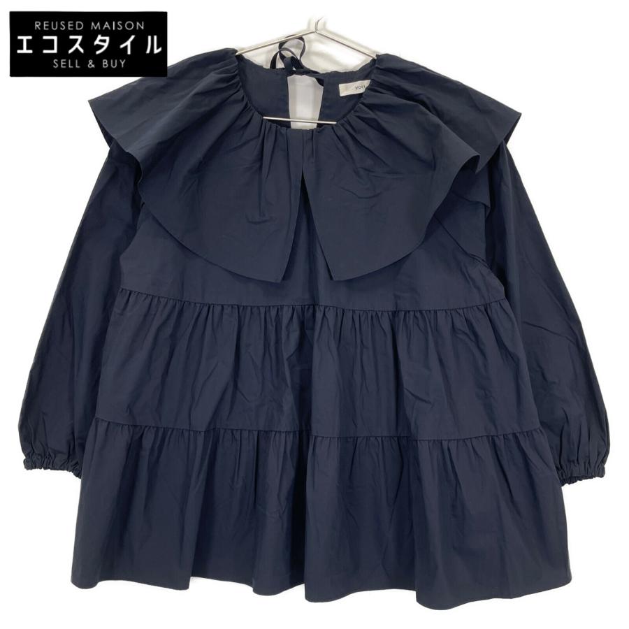 yori ヨリティアードギャザーブラウス　ブラック黒　38サイズ ぬくぬくギャザーブラウス | tops| yori