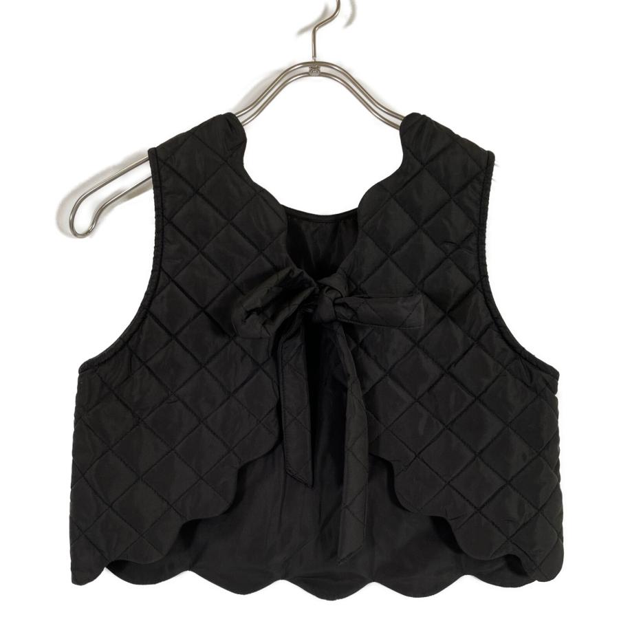 gypsohila ジプソフィア GPS-529 ブラック Scallop Quilt Vest FREE 