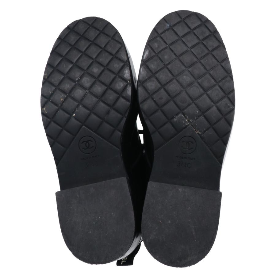 CHANEL シャネル G33169 CCココマークパテントトゥ パール装飾 CHANEL シャネル G33169 CCココマークパテントトゥ パール装飾