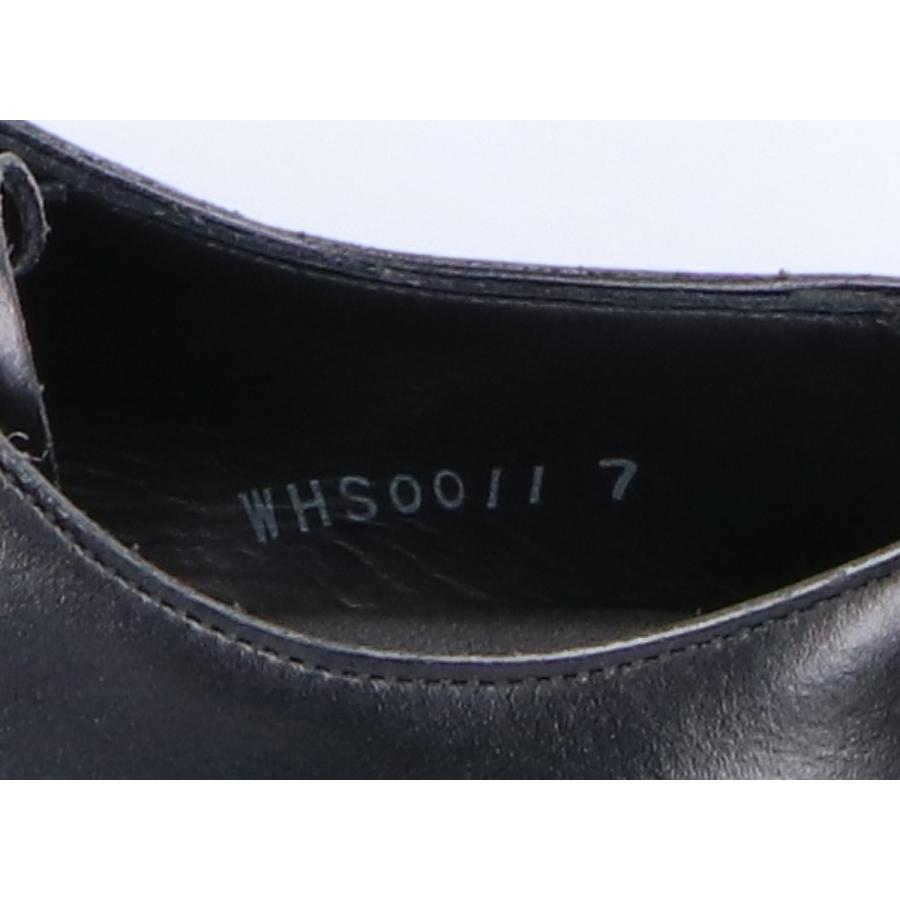 新品同様 WH ダブルエイチ WHS-0011 プレーントゥ シューズ 7 ブラック