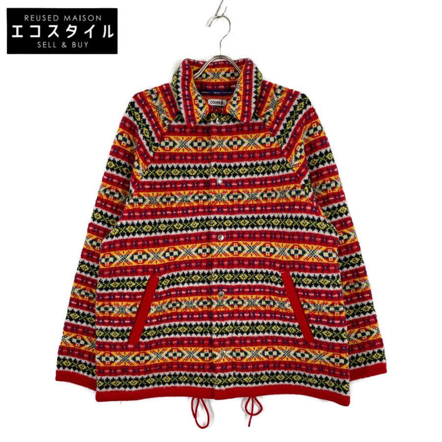 新品同様/21年製 Coohem コーヘン 13-214-012 FAIR ISLE KNIT JACKET 