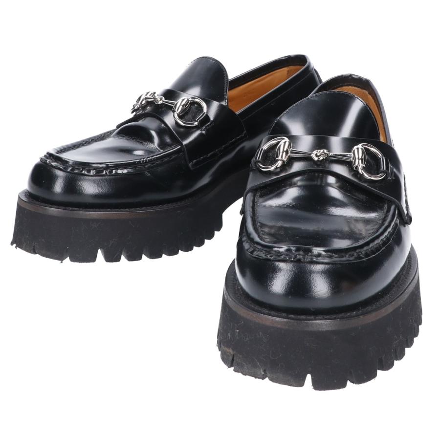 GUCCI グッチ 764211 ガラスレザー ホースビットローファー GUCCI グッチ 764211 ガラスレザー ホースビットローファー