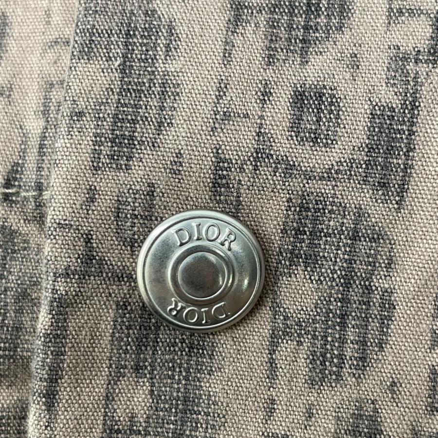 Dior Homme ブラウン コットン ストール Jacket with Buttoned Strap Black Virgin Wool Twill | DIOR