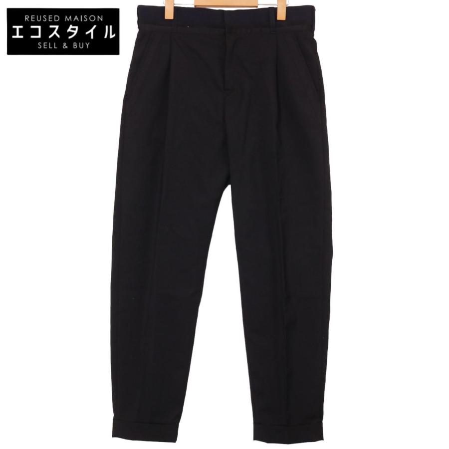 sacai サカイ 21AW ネイビーベルテッド タック スラックス パンツ 