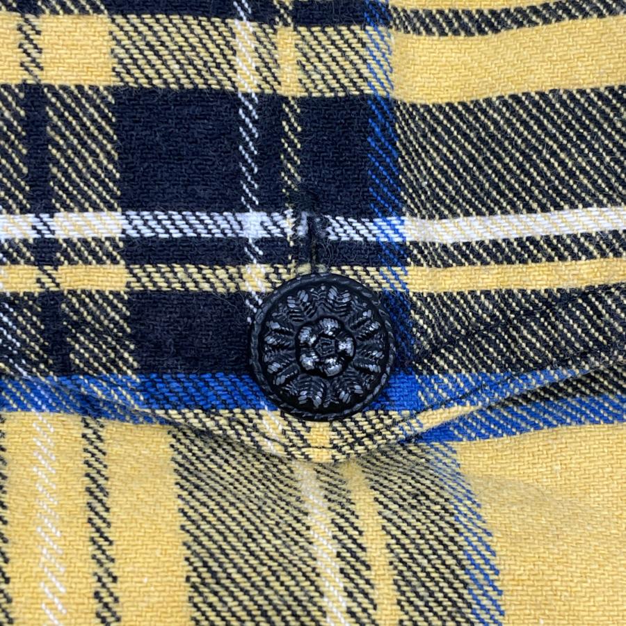 OFF-WHITE オフホワイト イエロー チェック スプレーシャツ イエロー