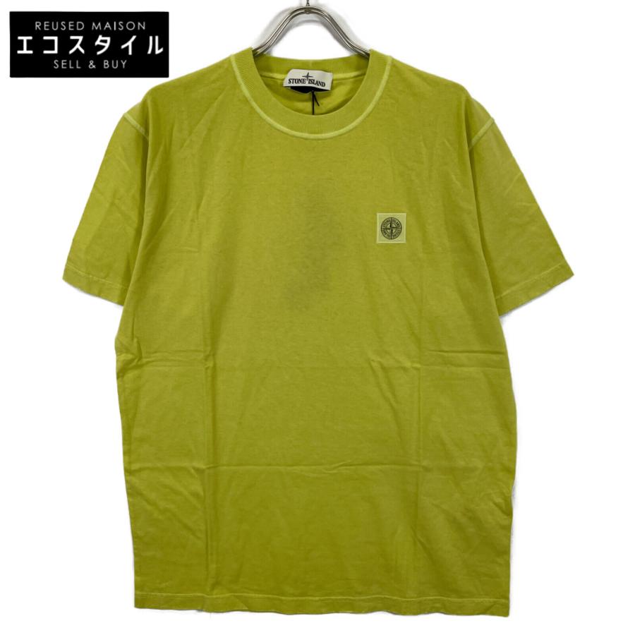 STONE ISLAND ストーンアイランド 741523747 イエロー ロゴ 半袖 T  