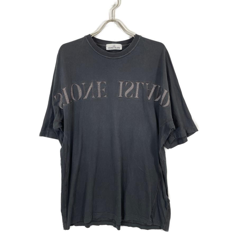 STONE ISLAND ストーンアイランド ブラック OLD DYE TREATMENT Tシャツ 
