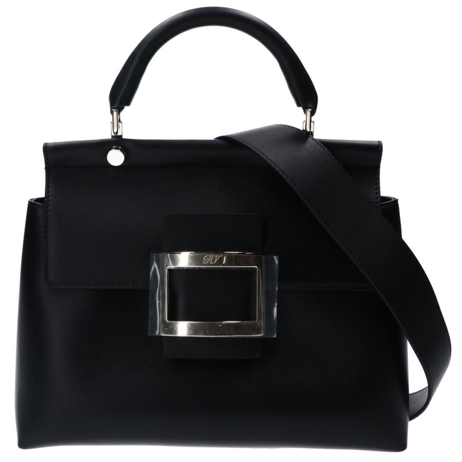 正規品Roger Vivier トップハンドル 2WAY ハンドバッグ 黒