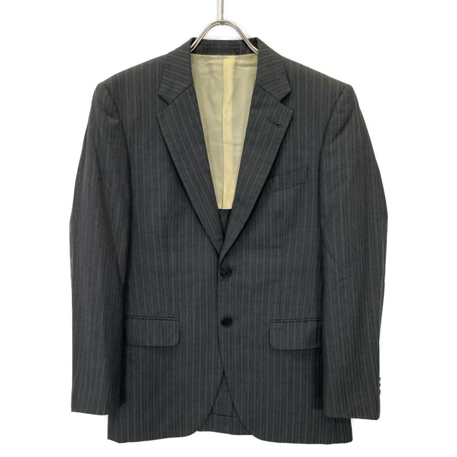 PaulSmith ポールスミス グレー ストライプ ウールシルク 2Pスーツ 