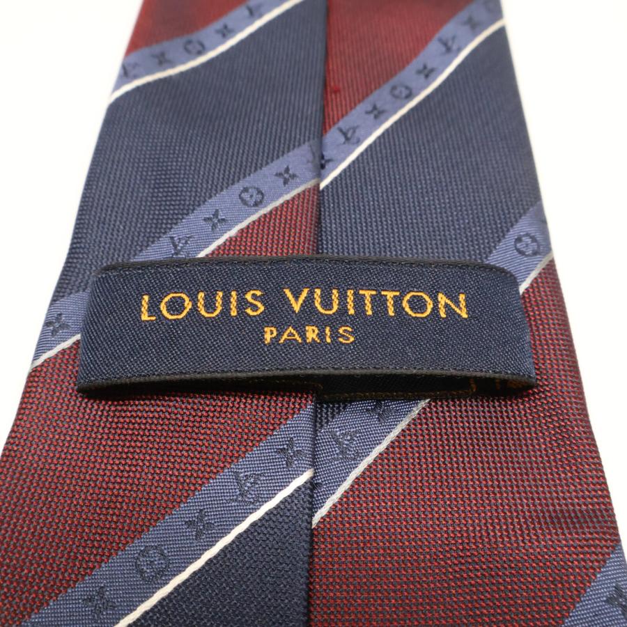 ルイヴィトンLVロゴボルドー系ネクタイ