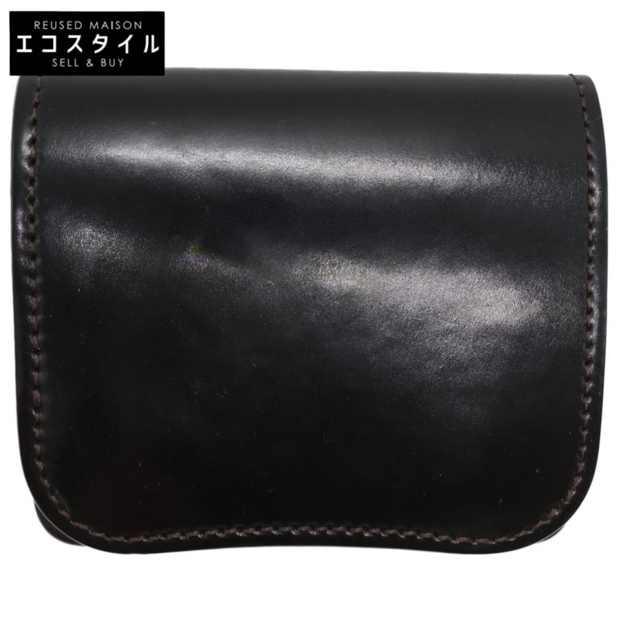 【美品】ワイルドスワンズ PALM パーム シェルコードバン ケース 美品 WILDSWANS ワイルドスワンズ PALM / HC(EB) BK パール シェル