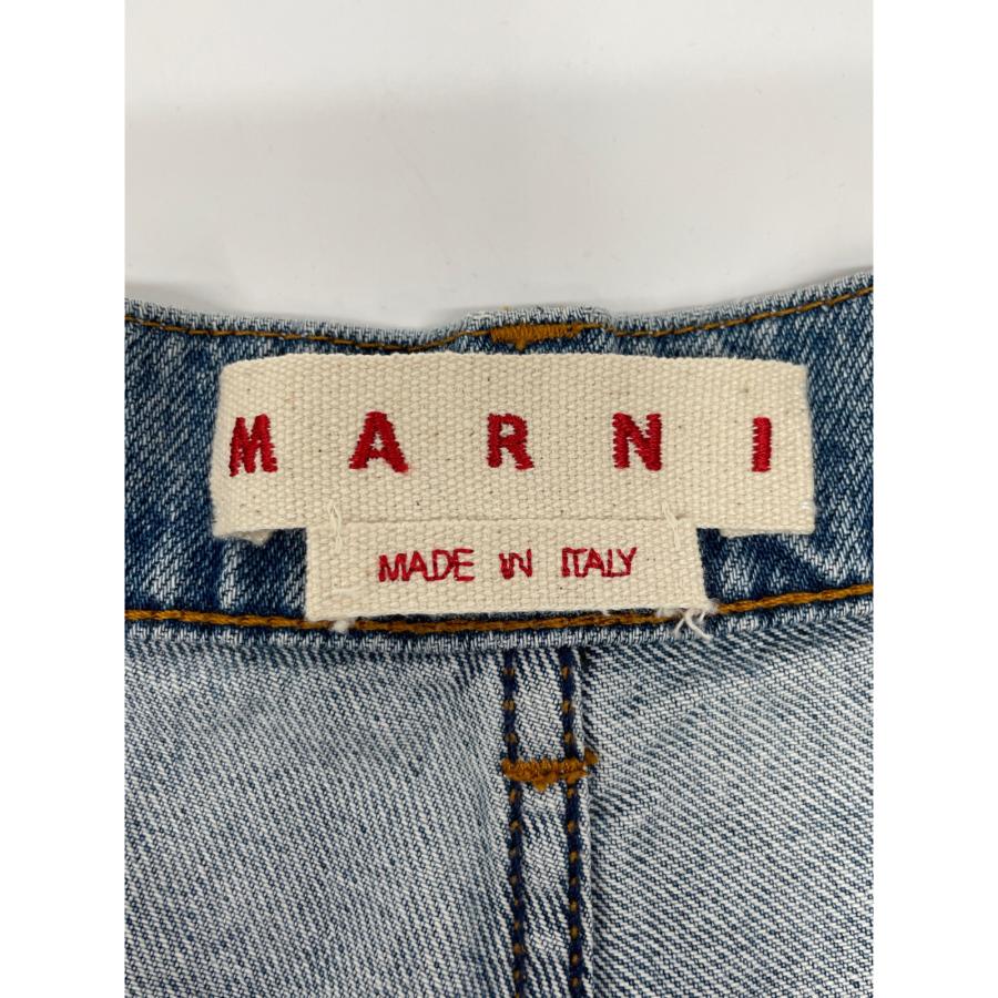 MARNI マルニ PAJD0326LS 22AW ブルー モヘアパッチ デニムパンツ 40 