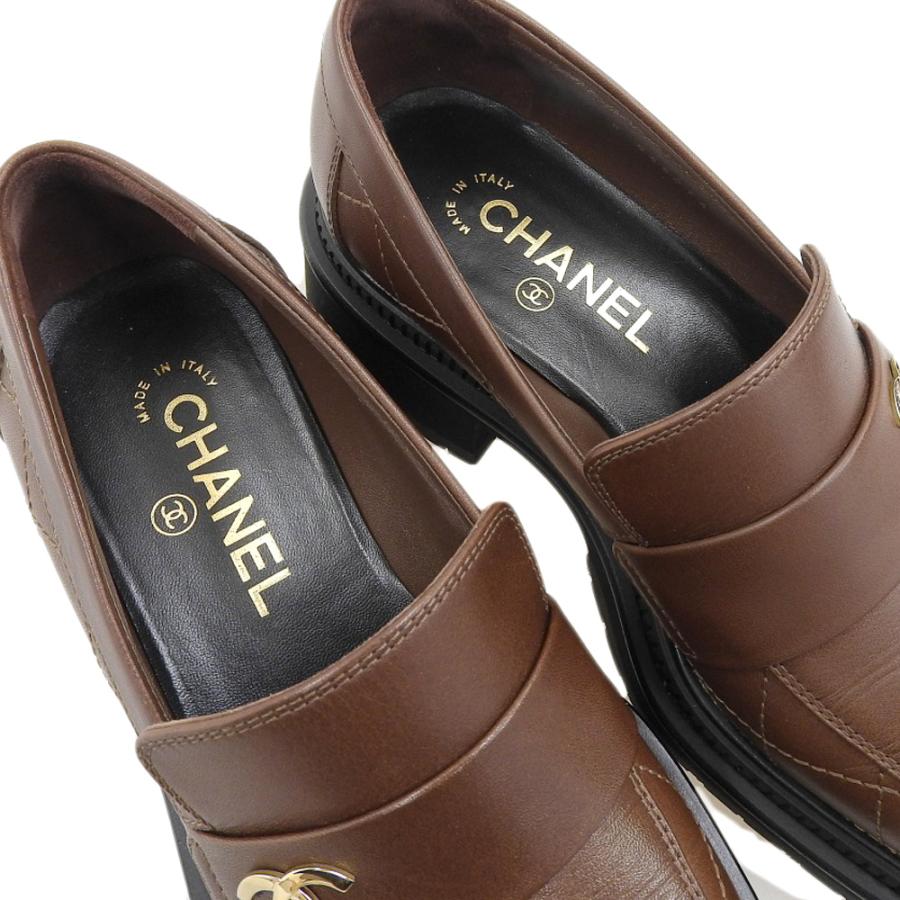 CHANEL（シャネル） 美品 ココマーク レザー ローファー シューズ