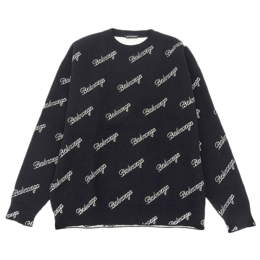 BALENCIAGA（バレンシアガ） ALLOVER LOGO KNIT SWEATER ロゴ ニット