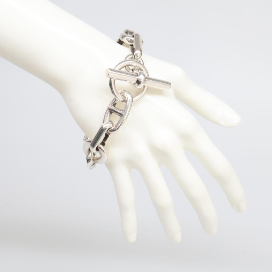 HERMES エルメス Ag925 アレアGM 11コマ ブレスレット シルバー メンズ