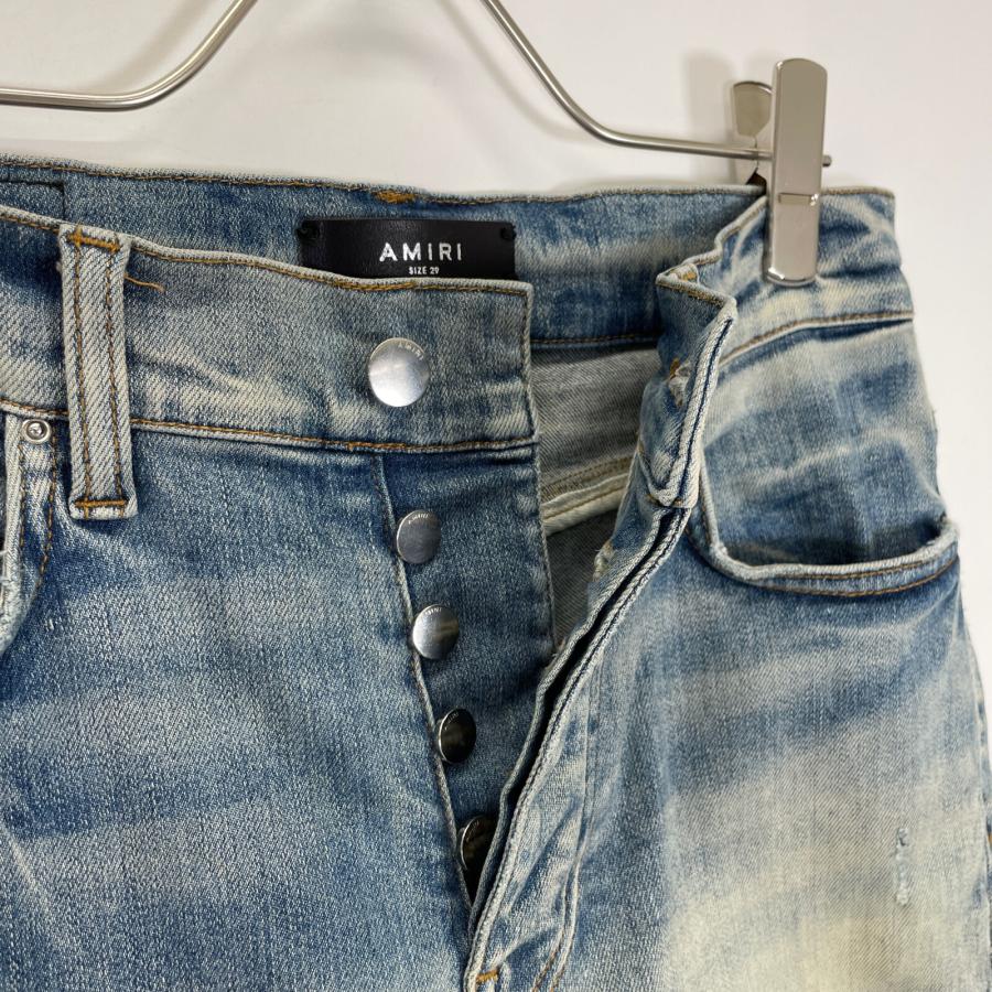 AMIRI アミリ インディゴ ダメージ加工 バンダナジーンズ AMIRI アミリ インディゴ ダメージ加工 バンダナジーンズ