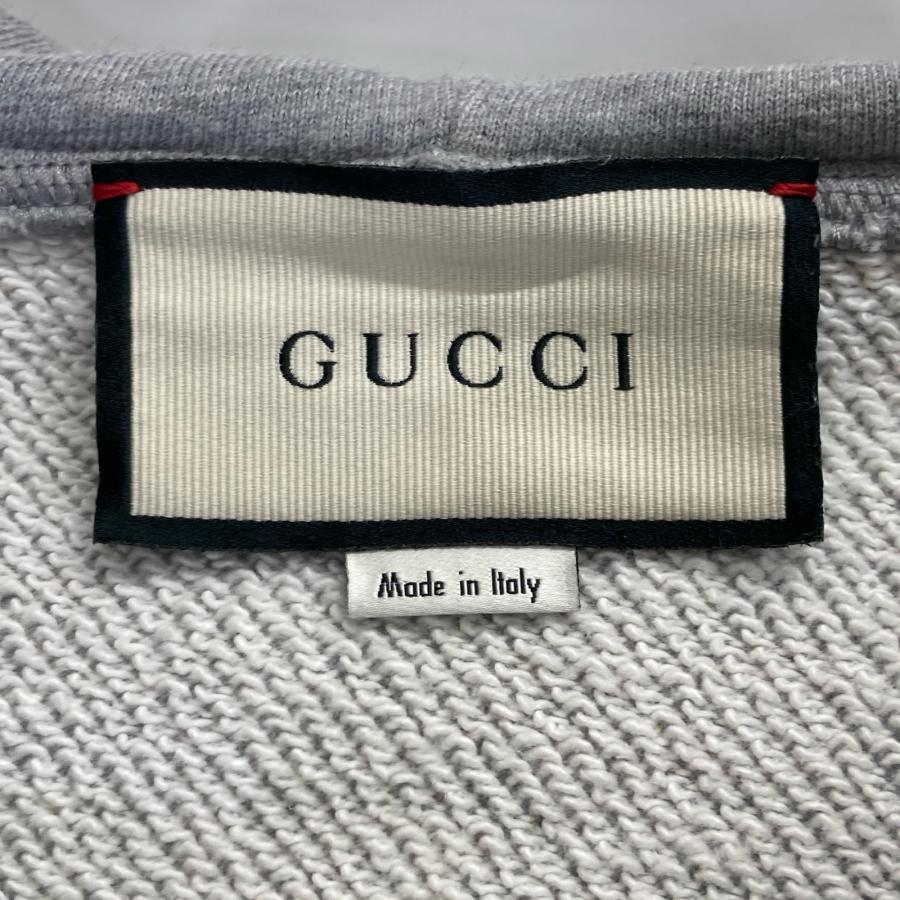 GUCCI グッチ 20SS 604974 グレー コットン ロゴパーカー L GUCCI グッチ 20SS 604974 グレー コットン ロゴパーカー L