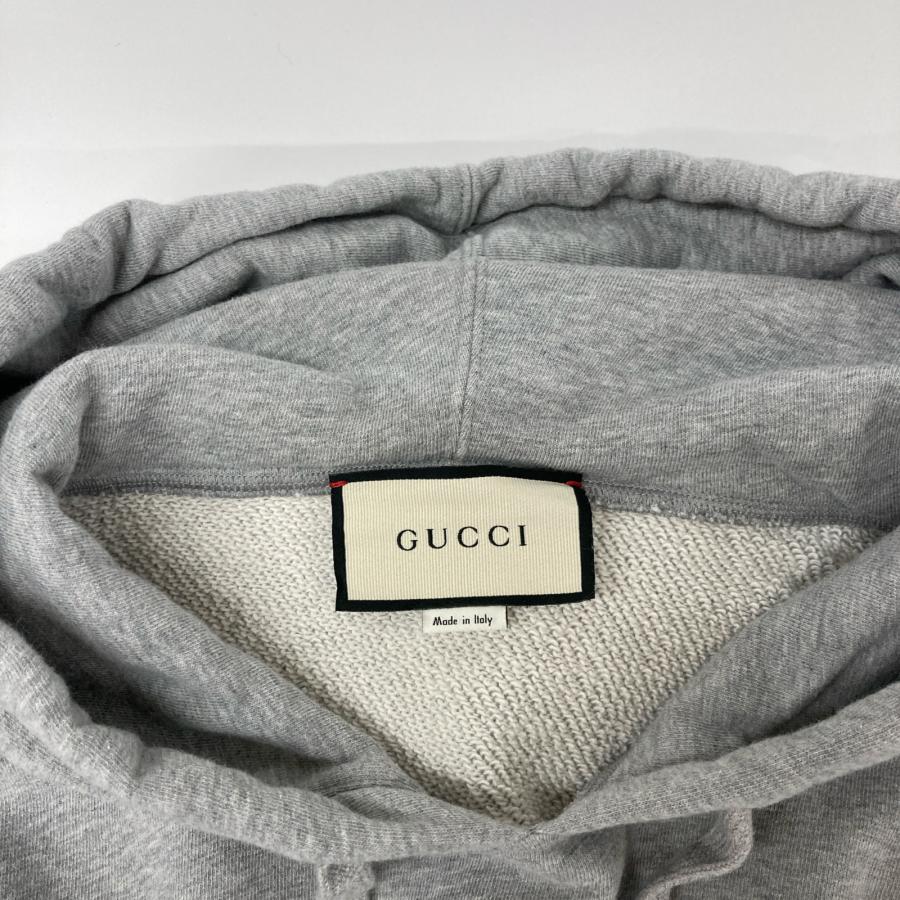 GUCCI グッチ 20SS 604974 グレー コットン ロゴパーカー L GUCCI グッチ 20SS 604974 グレー コットン ロゴパーカー L