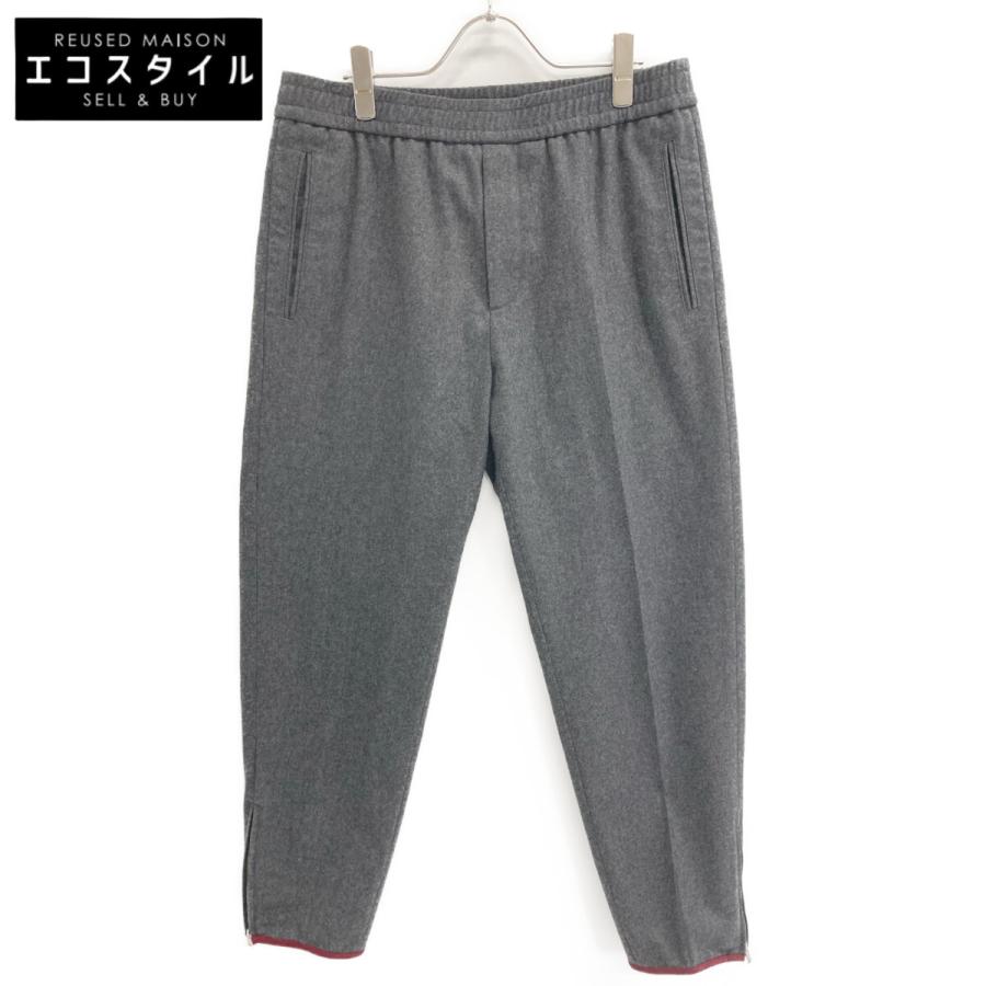 GUCCI（グッチ） 17AW 488473 グレー ウール 裾ジップスラックス