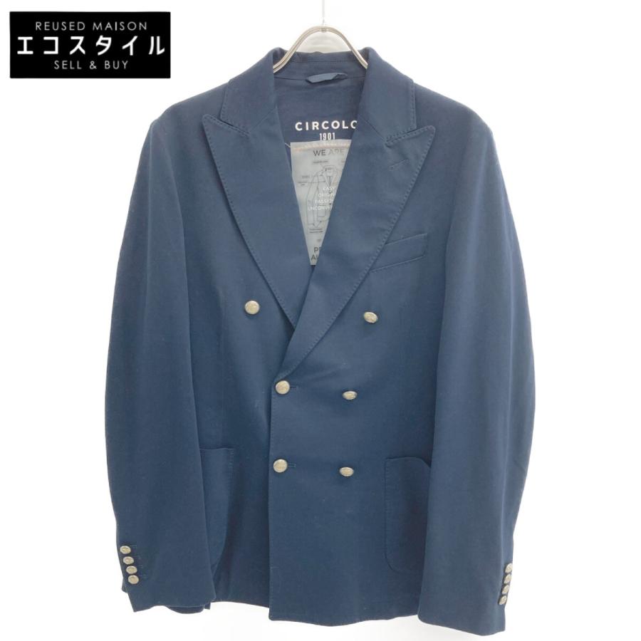 CIRCOLO 1901 ネイビー ジャケット CIRCOLO1901 チルコロ1901 CN3819 ネイビー イージーダブルジャケット