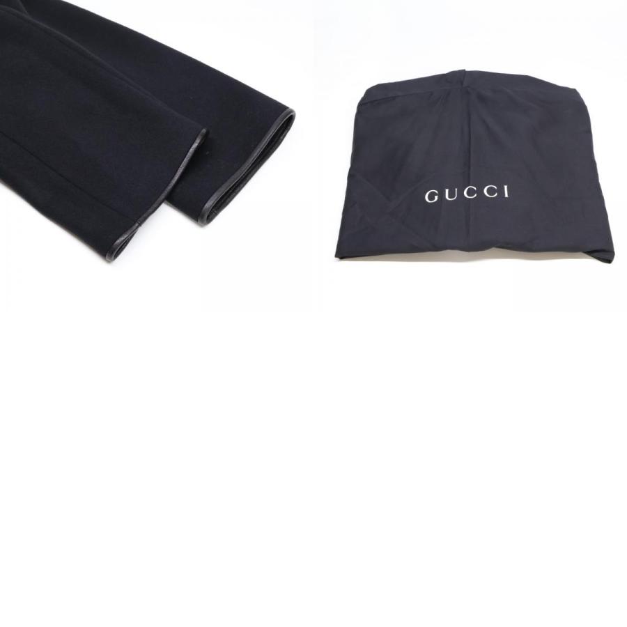 グッチ GUCCI コート バンブー ネイビー40 無地 M フード レディース wine-king_2877100000038523