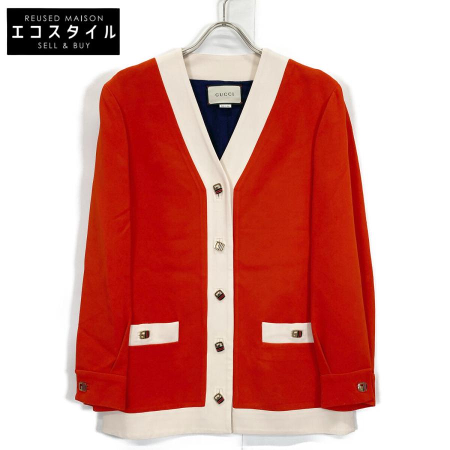 GUCCI グッチ 20SS 596871 ZKR01 オレンジ ヴィスコース ノー GUCCI グッチ 20SS 596871 ZKR01 オレンジ ヴィスコース ノー