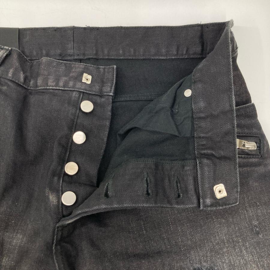 BALMAIN（バルマン） ブラック ダメージ加工 SLIM バイカーデニム 