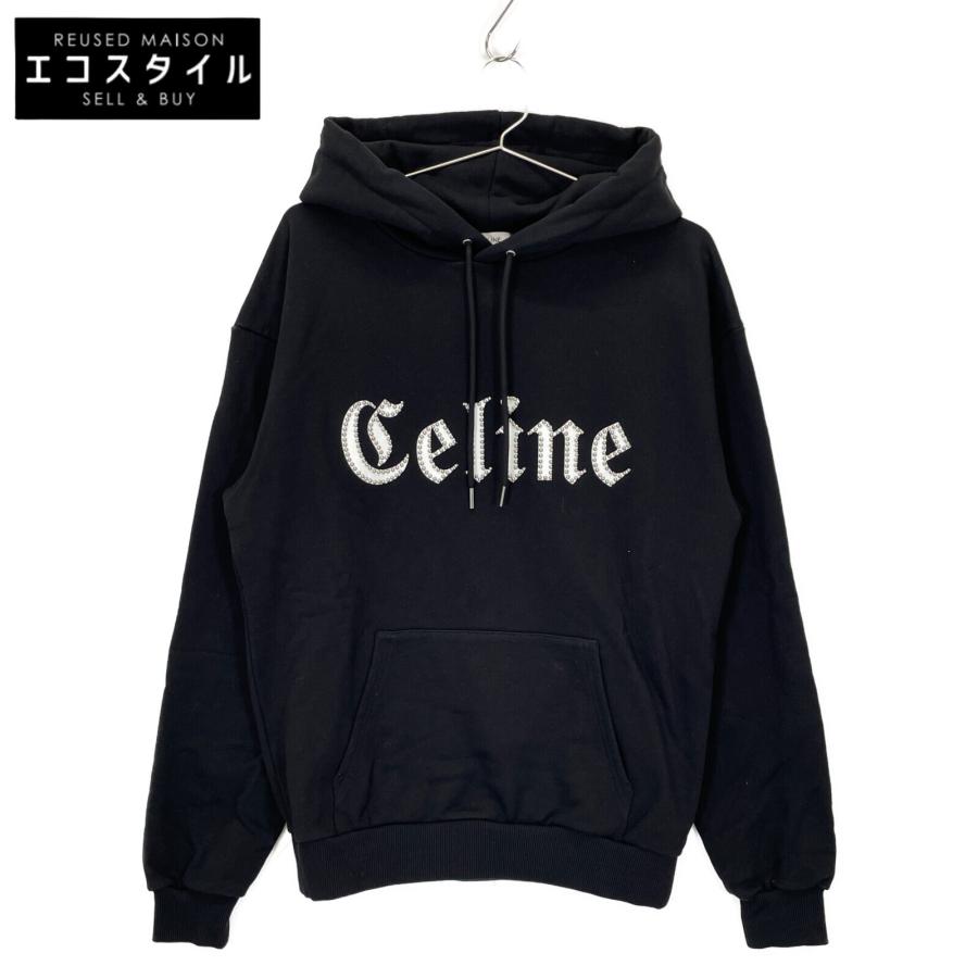 CELINE セリーヌ 2Y700670Q 22SS ブラック ゴシックスタッズロゴ CELINE セリーヌ 2Y700670Q 22SS ブラック ゴシックスタッズロゴ