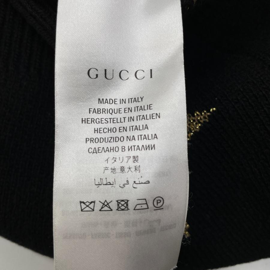 GUCCI（グッチ） 543445 ブラックxゴールド ウール ハートセーター ブラック／ゴールド XS トップス ウール レディース 中古 ...