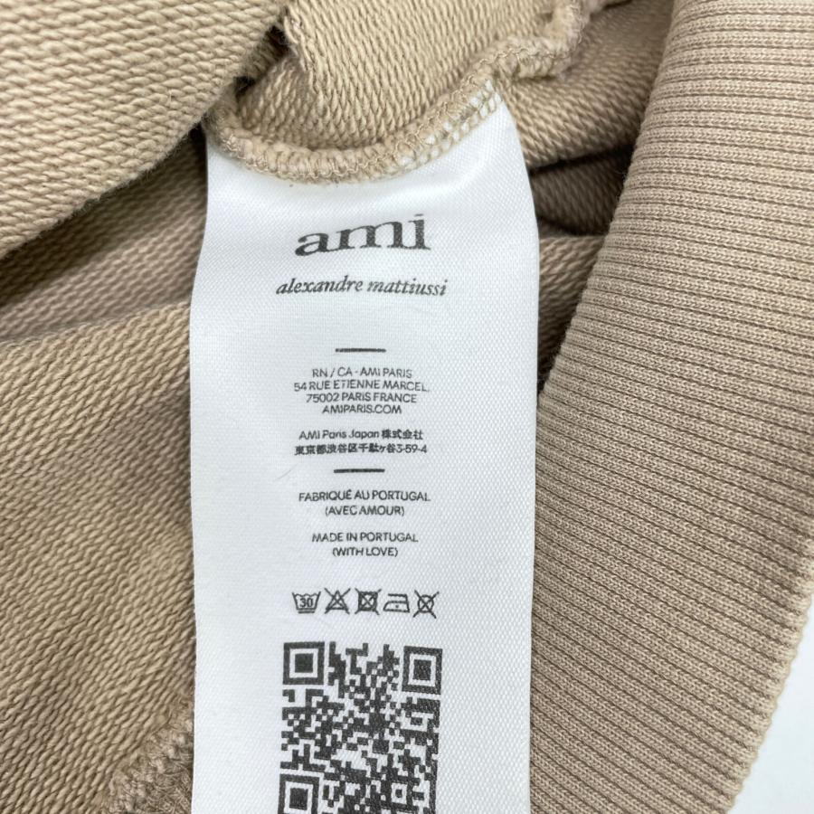 AMI PARIS アミパリス ベージュ ロゴ パーカー S トップス コットン