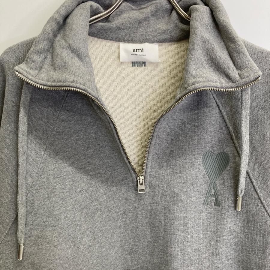 AMI PARIS アミパリス USW502.747 グレー ハーフジップ AMI PARIS アミパリス USW502.747 グレー ハーフジップ