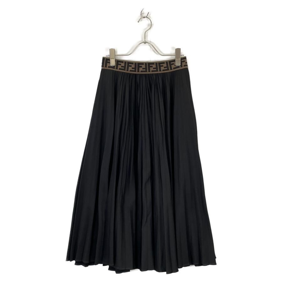 FENDI（フェンディ） FQ7135 A5WC FFロゴ プリーツスカート ブラック 