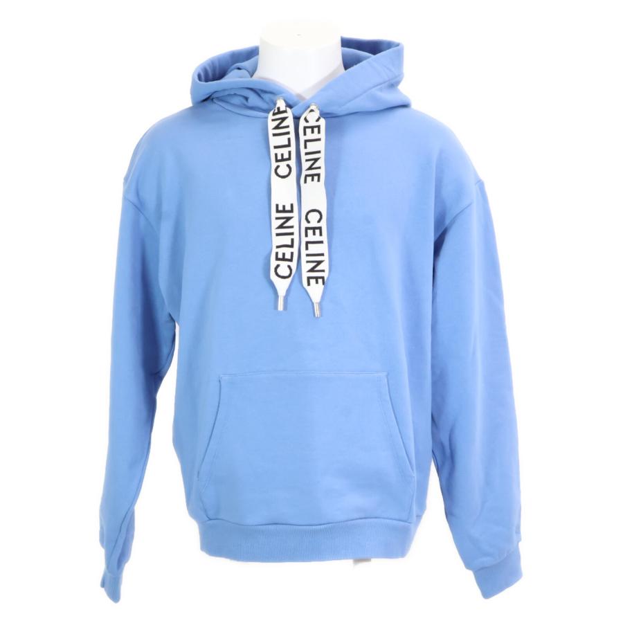CELINE（セリーヌ） ブルー ルーズフーディ ドローコード パーカー XL