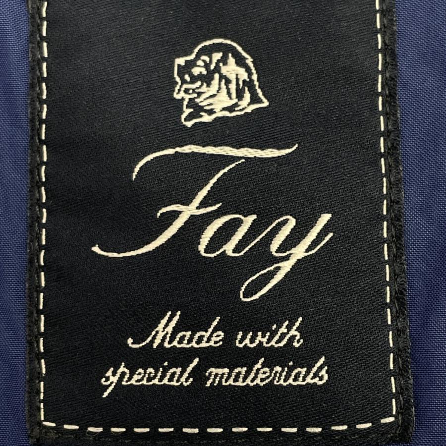 Fay フェイ ブルー ナイロン ジップ ジャケット ネイビー S