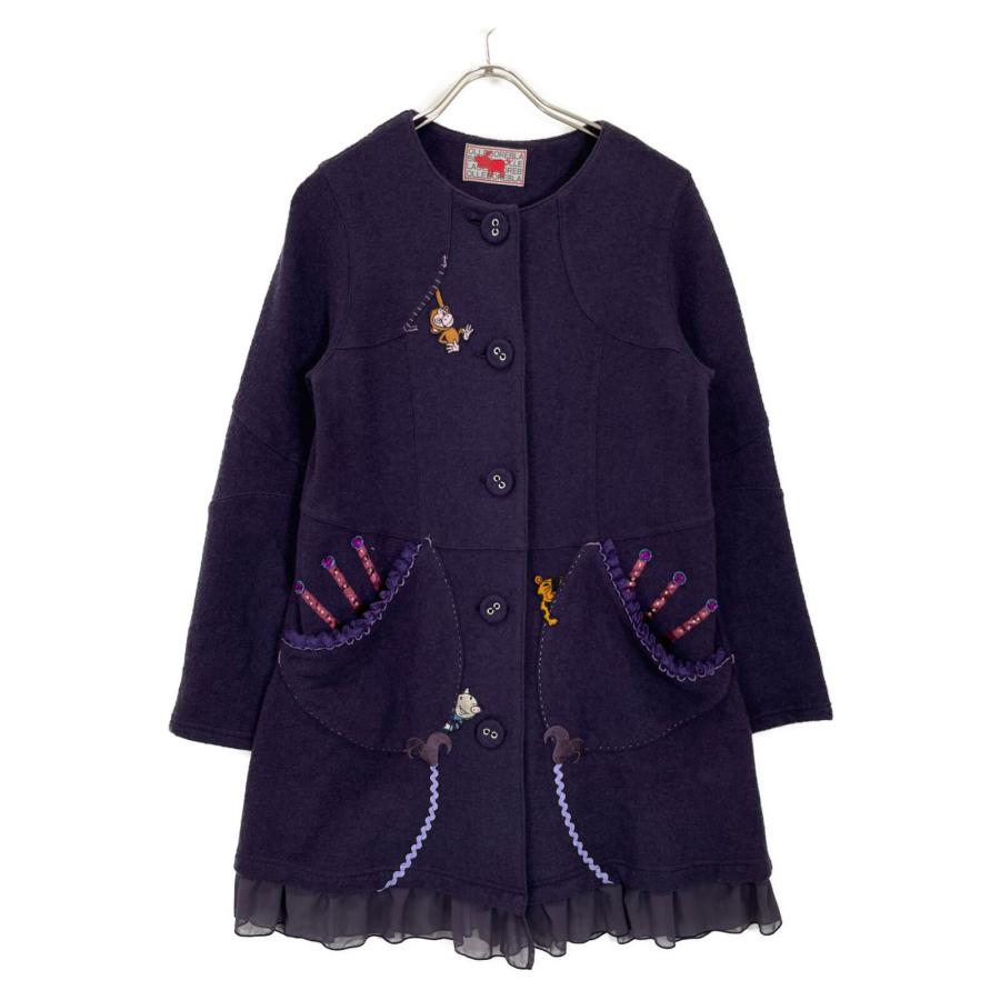 【美品】OLLEBOREBLA アルベロベロ　シャツコート　ブタさん　ビジュー 美品】OLLEBOREBLA アルベロベロ シャツコート ブタさん ビジュー