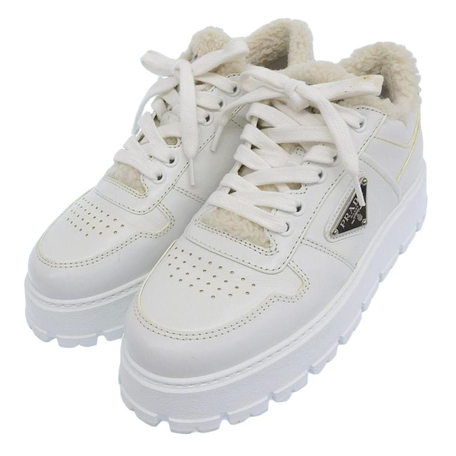 PRADA 厚底スニーカー 37 ホワイト