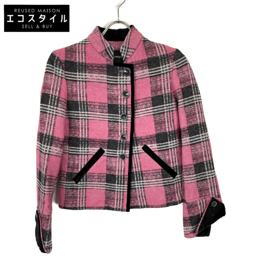 EMPORIO ARMANI エンポリオアルマーニ H4NB13 E2132 ピンク チェック柄 