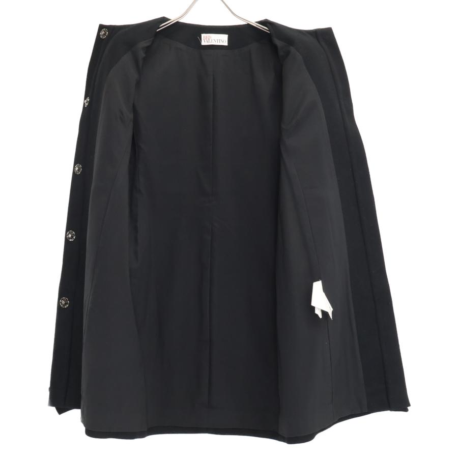 未使用*VALENTINO*レッドヴァレンチノ　フリルチュニック　フレア　黒40 RED VALENTINO レッドヴァレンチノ V11210R 11AW ブラック センター