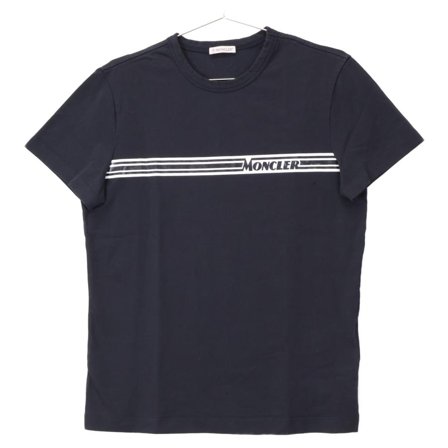 MONCLER モンクレール 19年 国内正規 ブラック ロゴライン Tシャツ S  