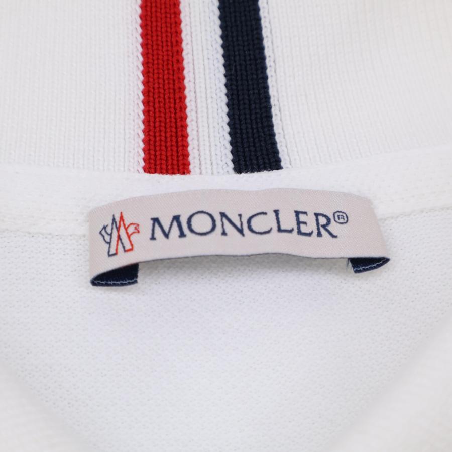 MONCLER モンクレール 19年 国内正規 ホワイト ロゴ ポロシャツ MONCLER モンクレール 19年 国内正規 ホワイト ロゴ ポロシャツ