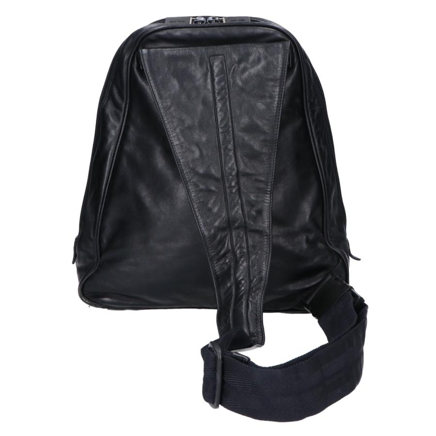 miu miu（ミュウミュウ） 90s オールレザー ボディバッグ ブラック