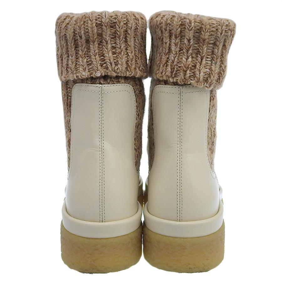Chloe（クロエ） 美品 JAMIE ANKLE BOOT レザー ニットソックスブーツ